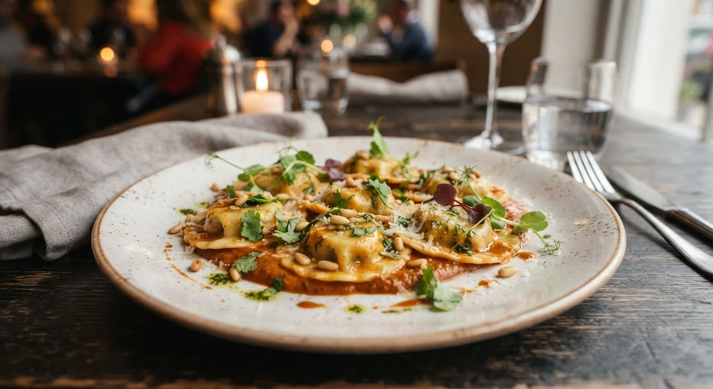Masala Paneer Ravioli