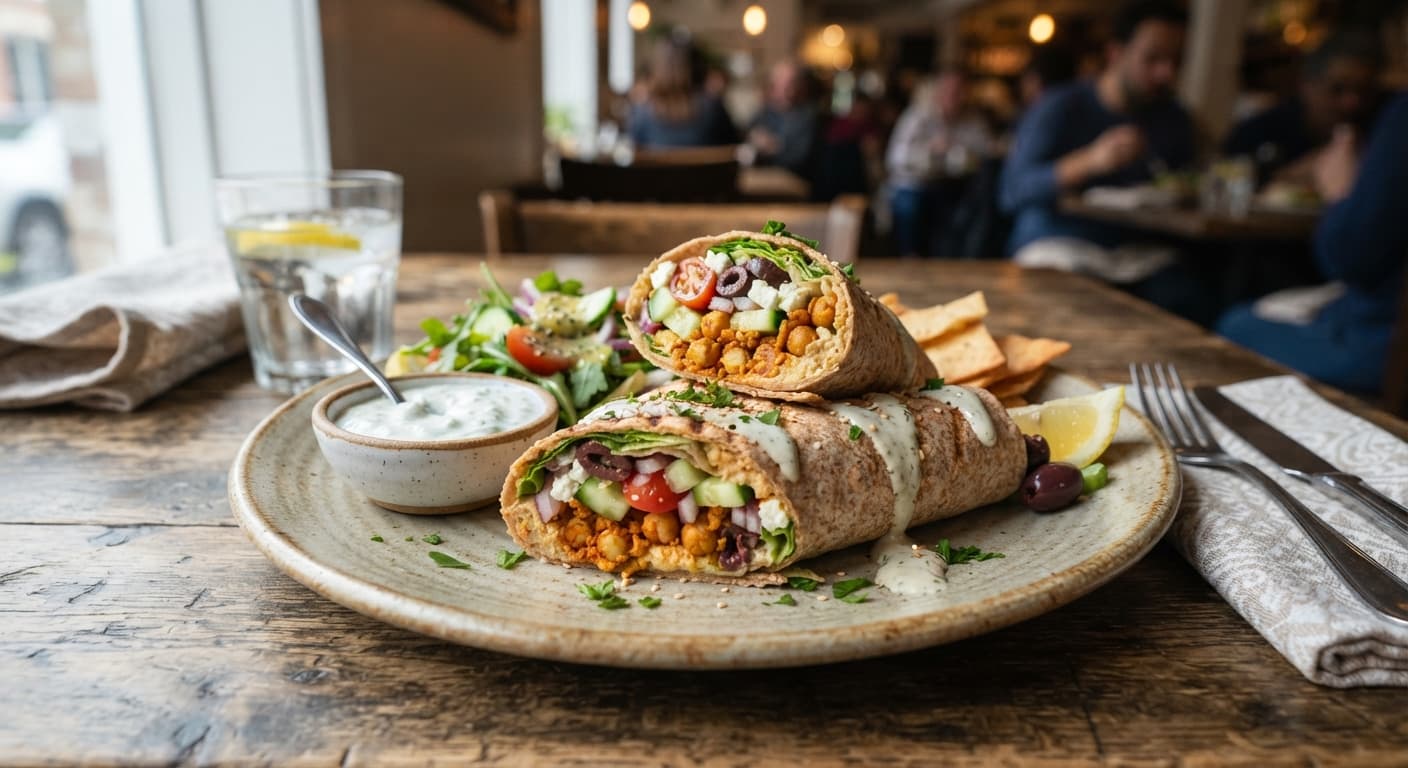 Mediterranean Chickpea Wrap