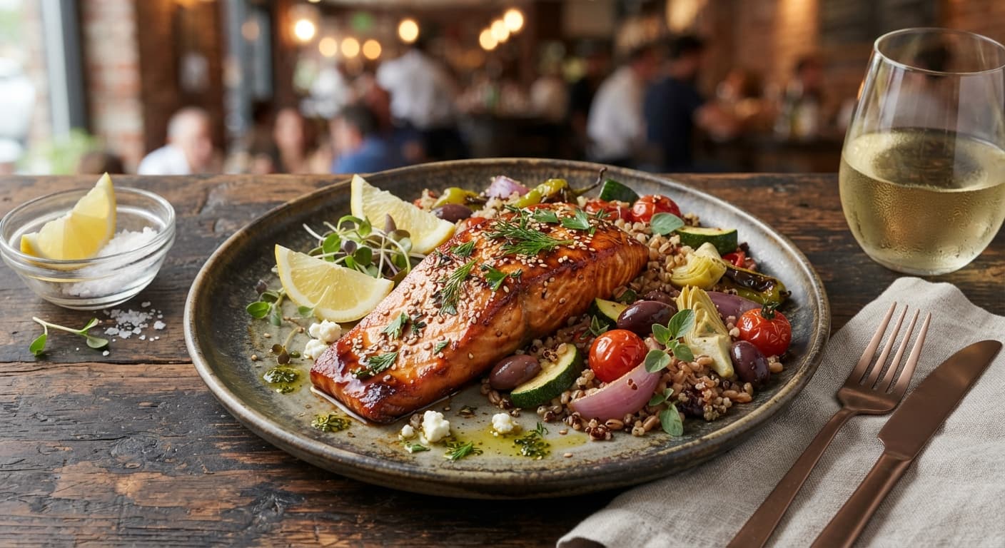 Mediterranean Soy‑Glazed Salmon