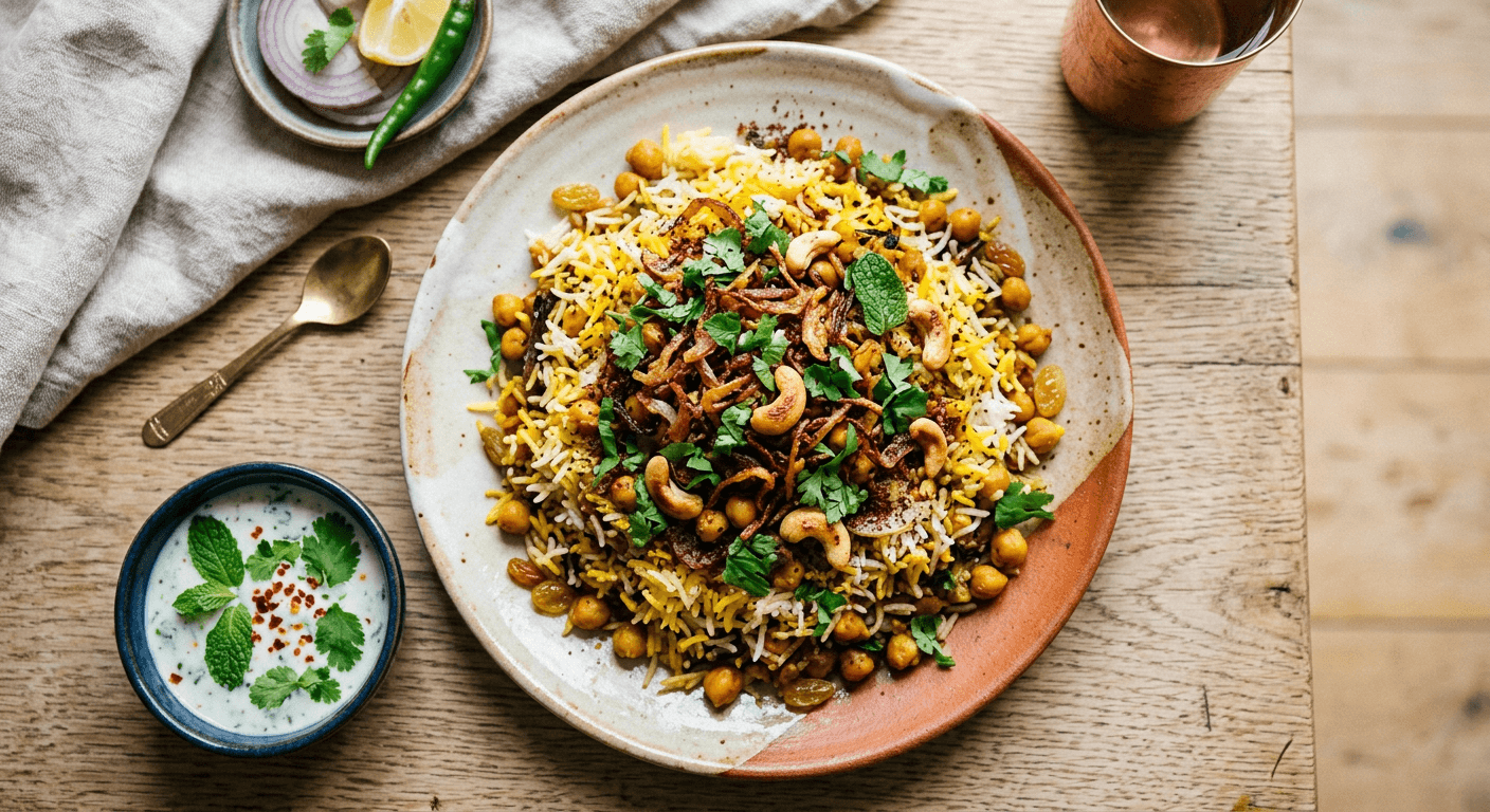 Middle Eastern Chickpea Biryani