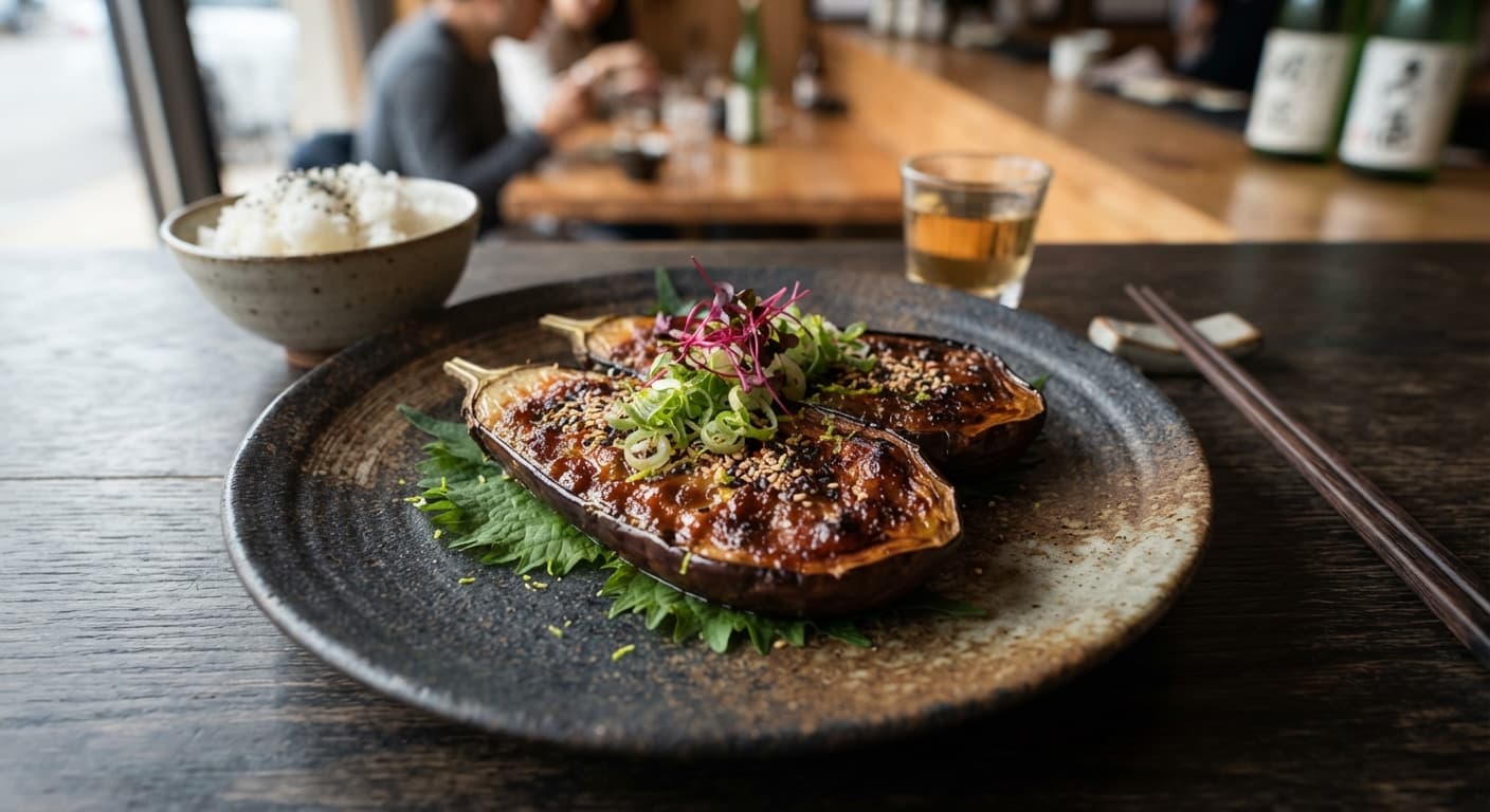 Miso‑Glazed Eggplant (茄子)