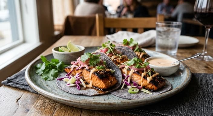 Miso-Glazed Salmon Tacos