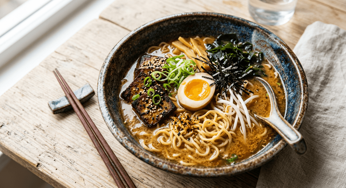 Miso Ramen With Marinated Tofu