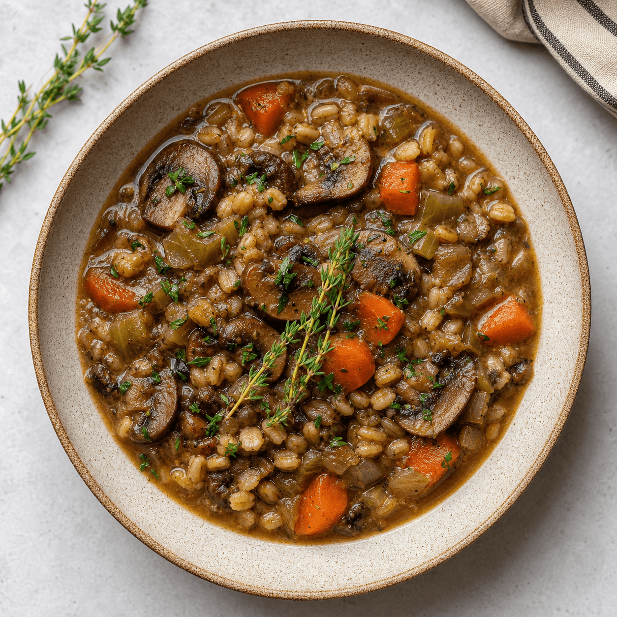 Mushroom Barley Winter Stew