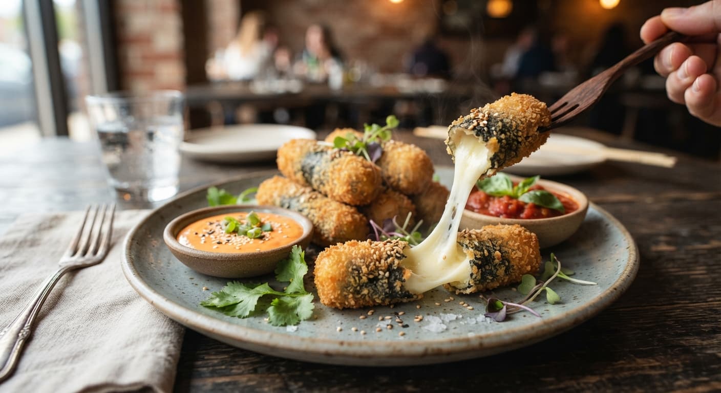 Nori-Wrapped Mozzarella Sticks