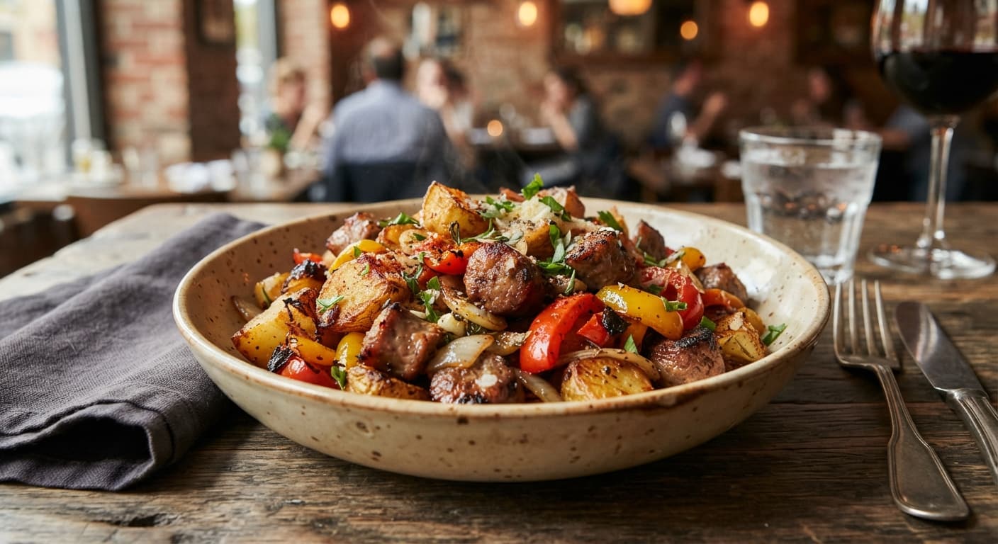 One‑Pan Sausage & Pepper Hash