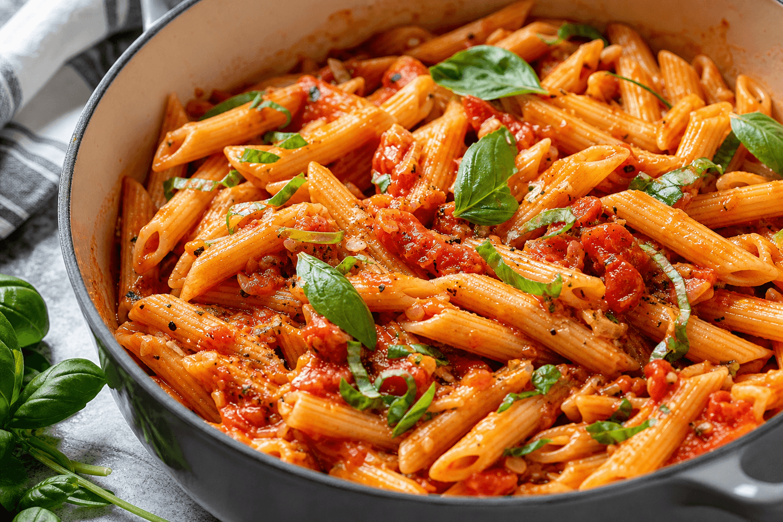 One-Pot Tomato Basil Pasta