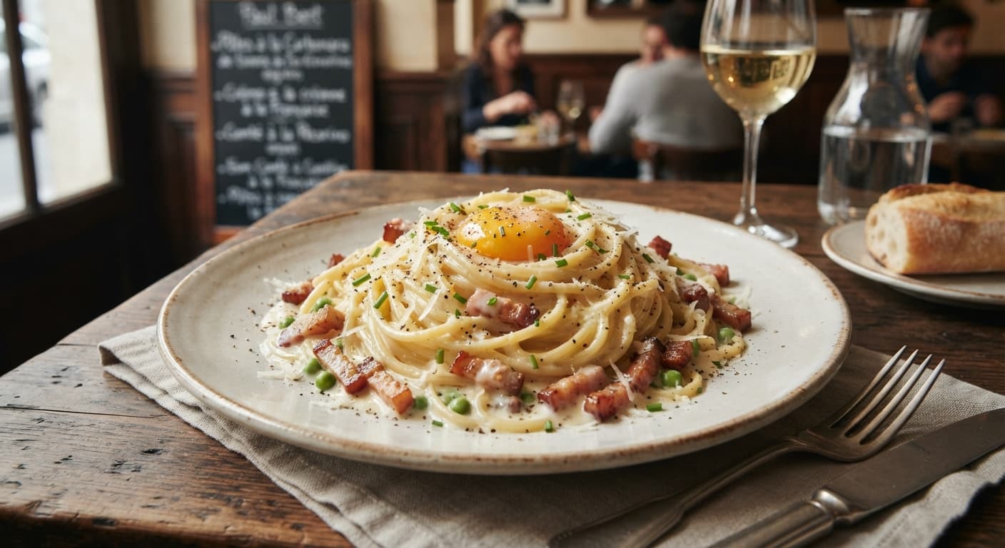 Pâtes à la Carbonara à la Française