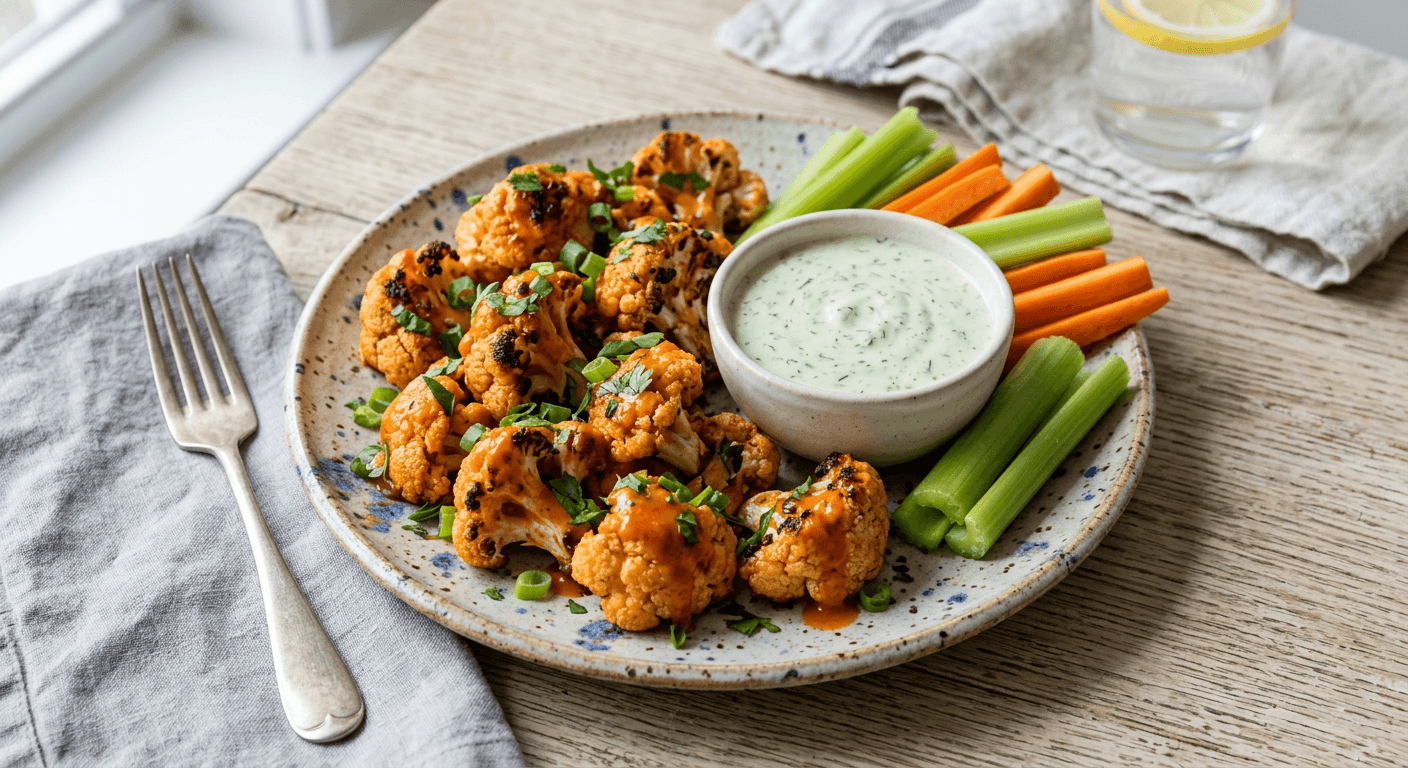Paleo Buffalo Cauliflower Wings