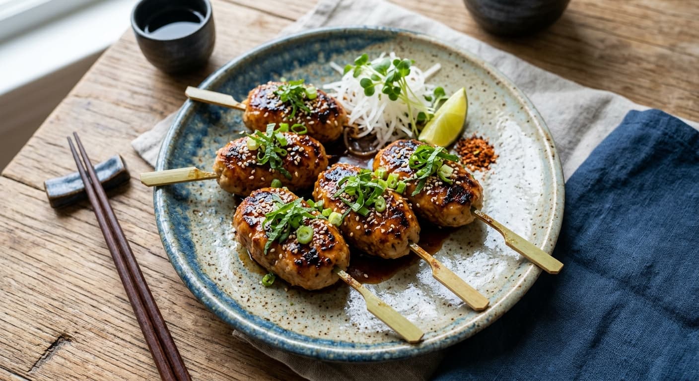 Pan-Seared Shiso Tsukune