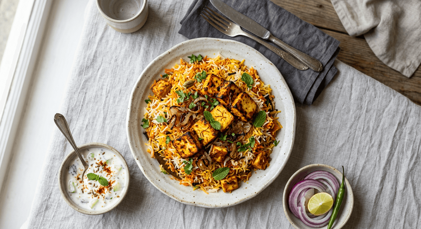Paneer Tikka Biryani