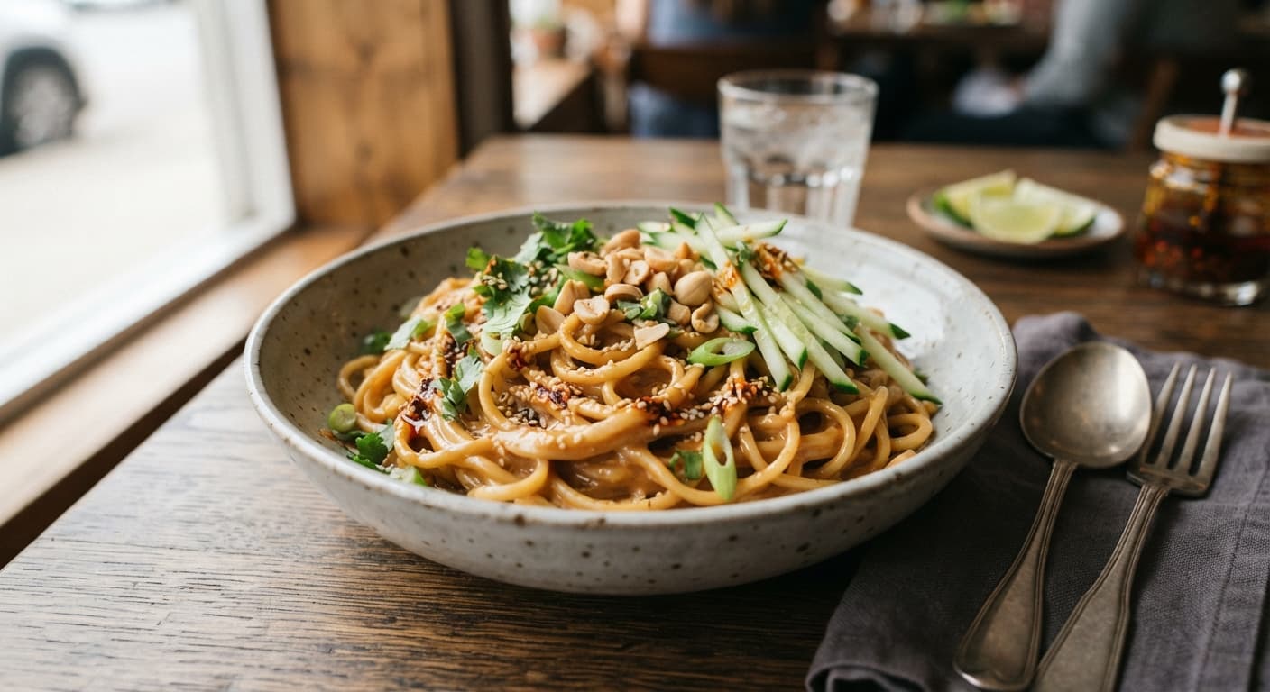 Peanut Noodles with Cucumber