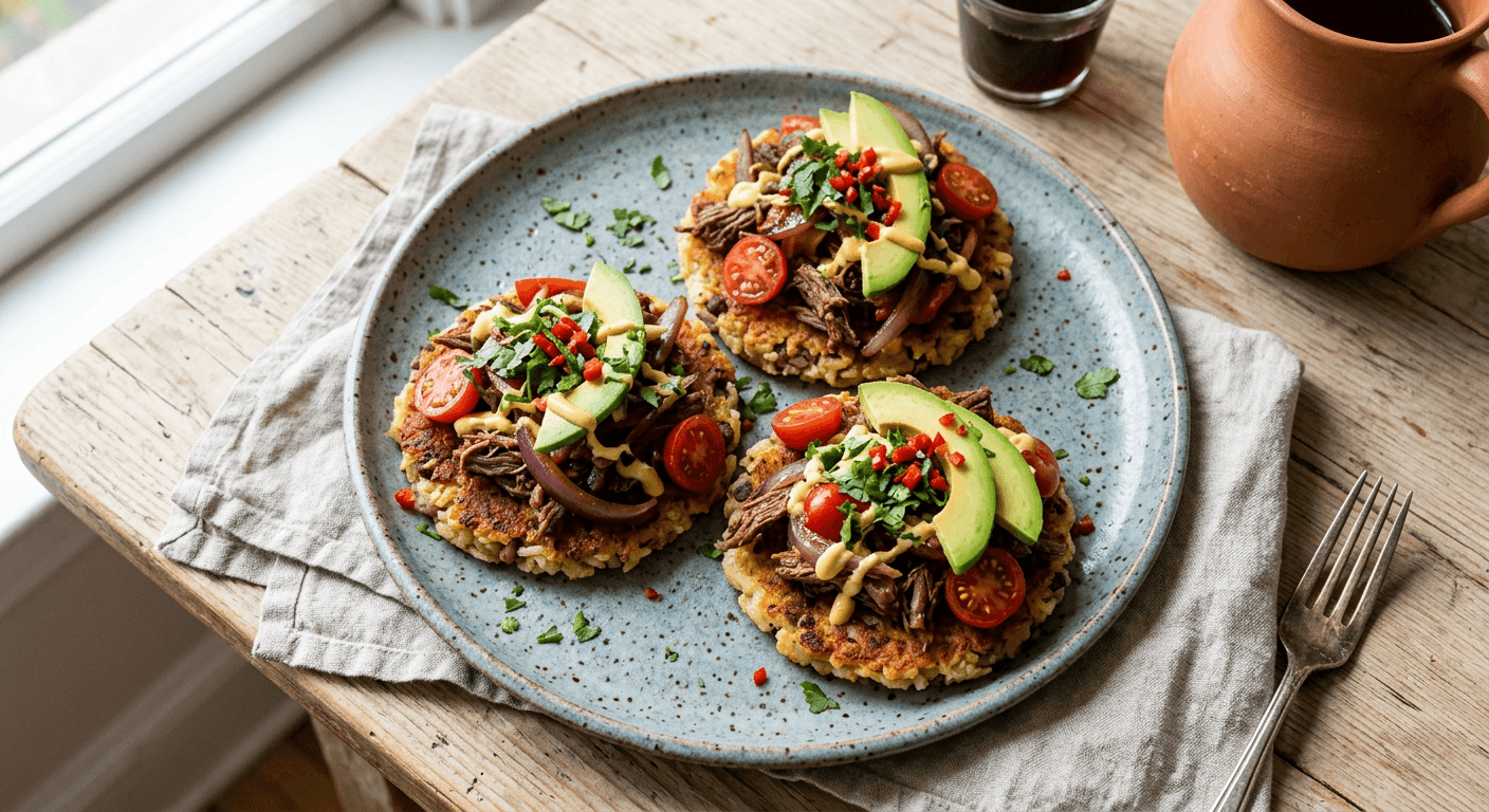 Peruvian Tacu-Tacu Tostadas
