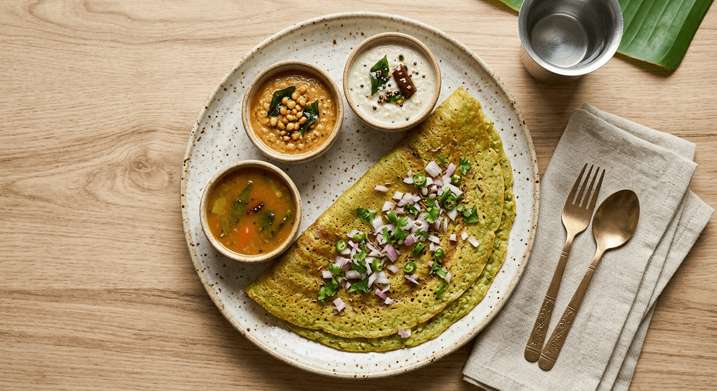 Pesarattu (Moong Dal Dosa)