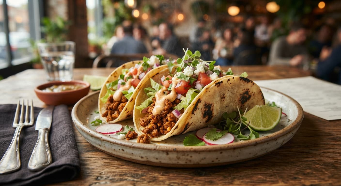 Plant‑Based Beef Tacos