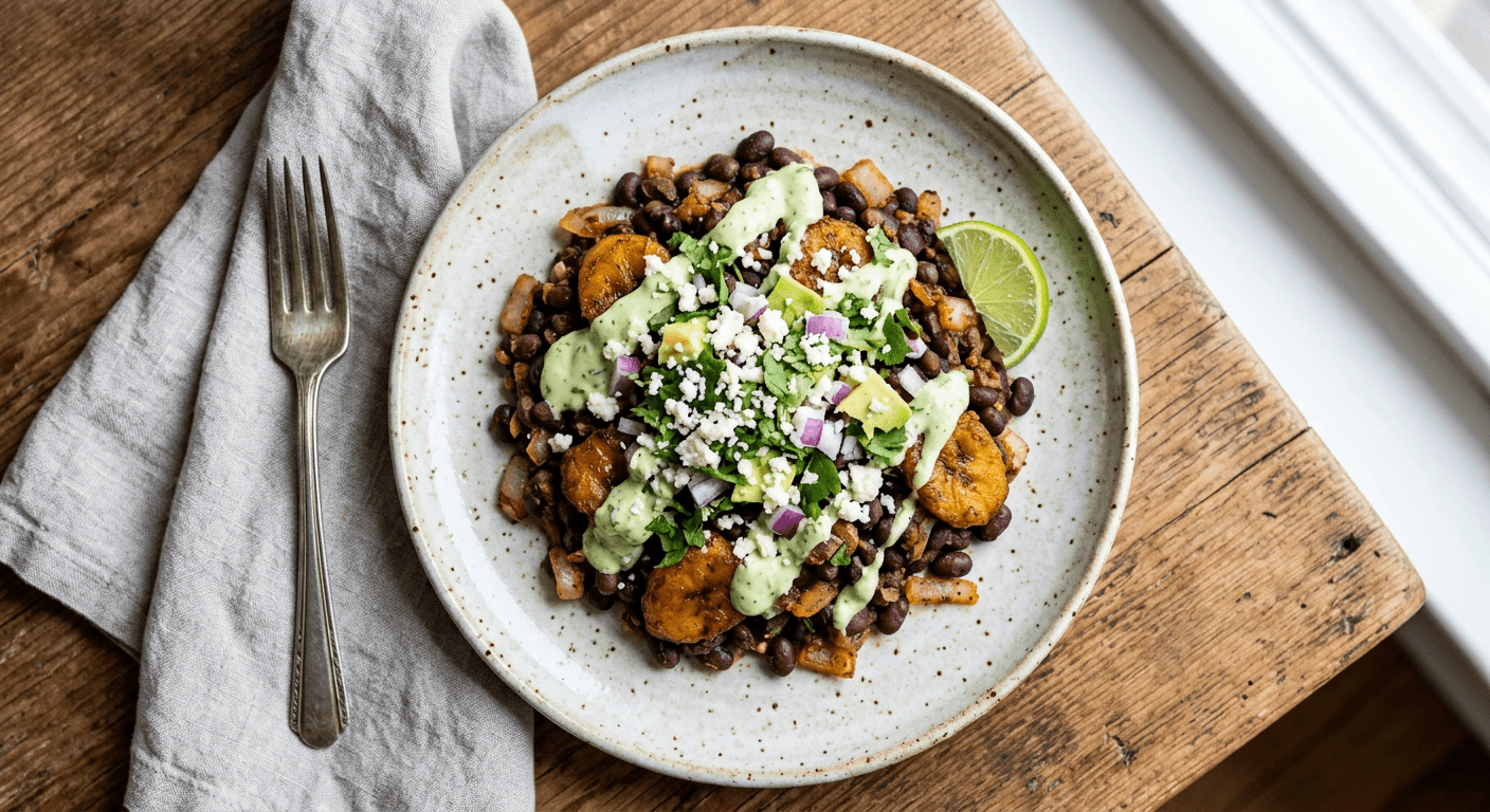 Plantain and Bean Mosa