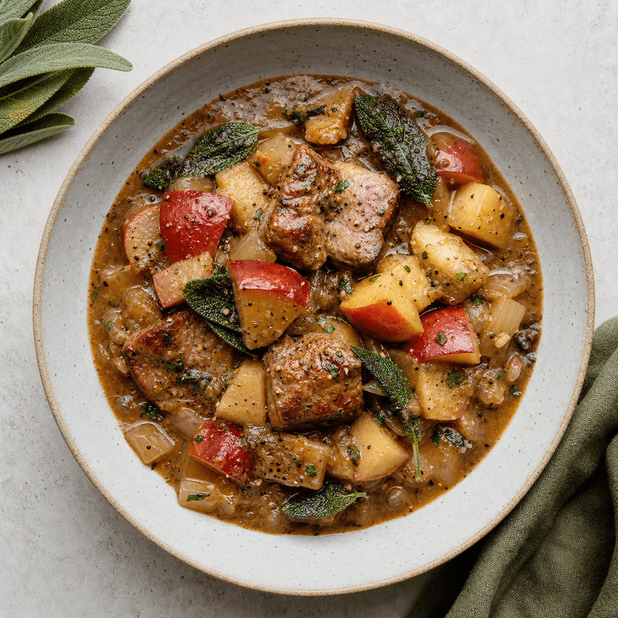Pork Apple & Sage Winter Stew