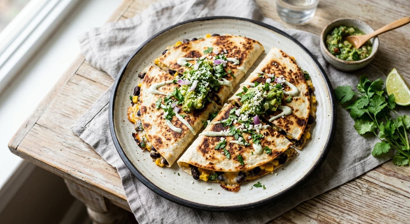 Quick Black Bean Quesadillas