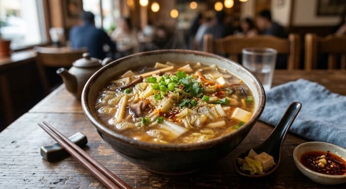 Quick Hot and Sour Cabbage Soup