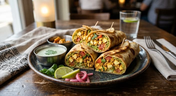 Quick Paneer Bhurji Wraps