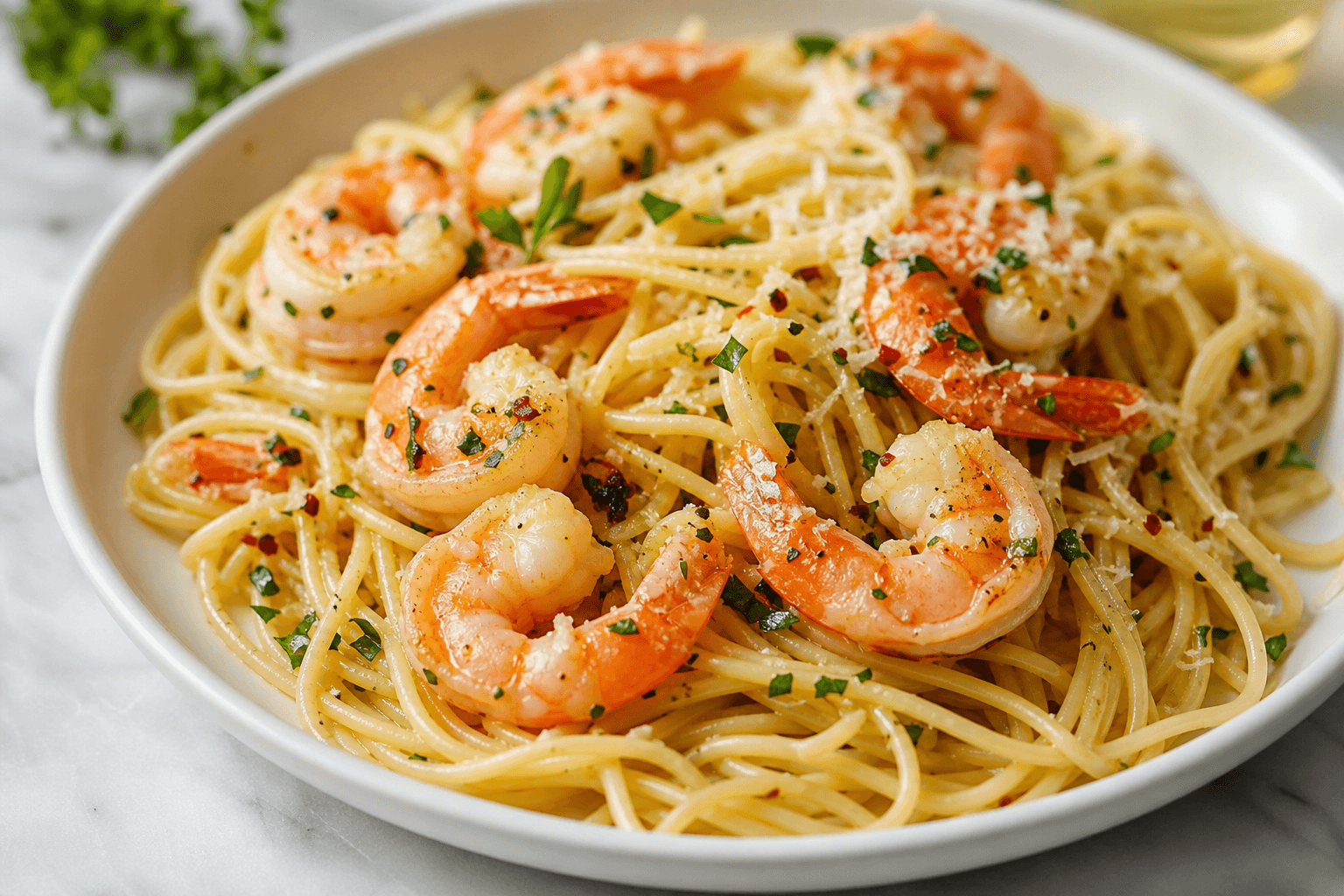 Quick Shrimp Scampi Pasta