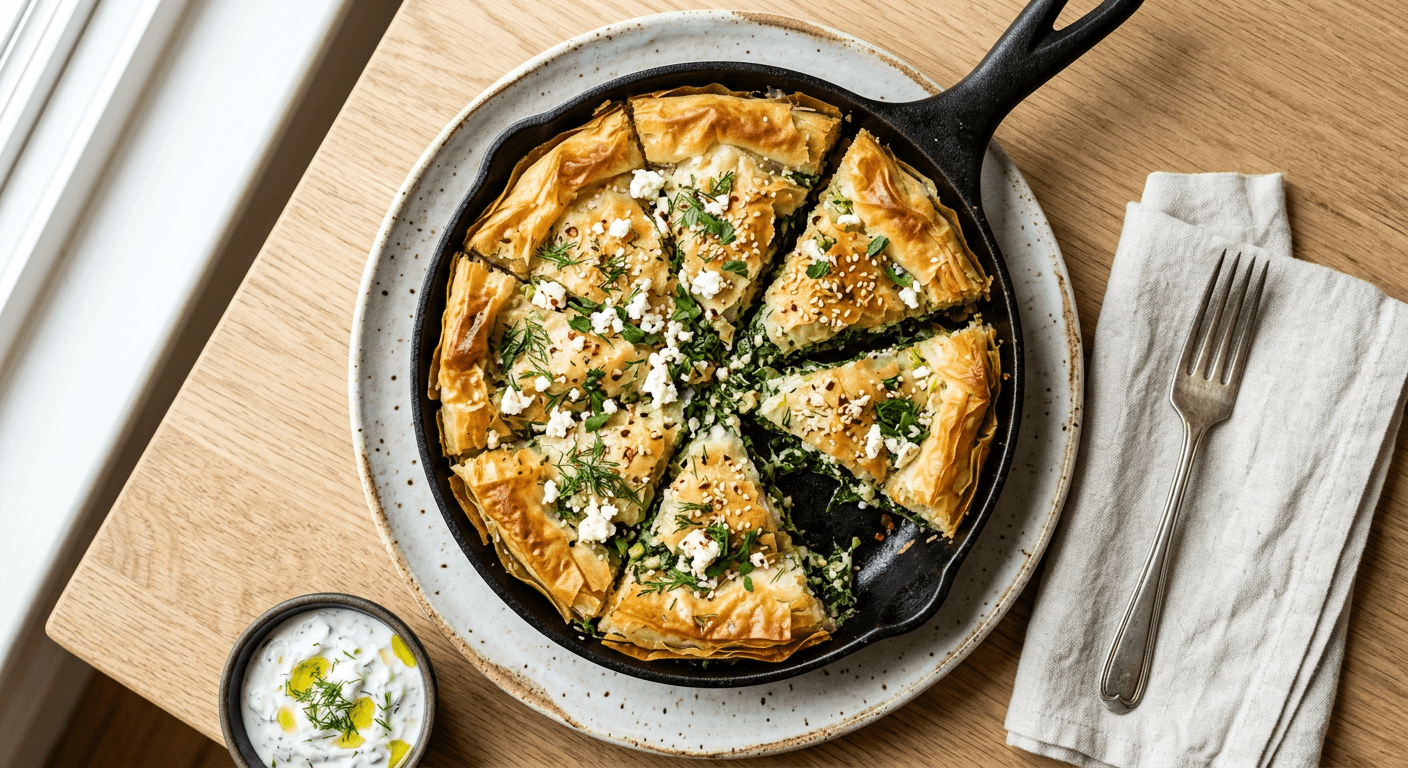 Quick Skillet Spanakopita