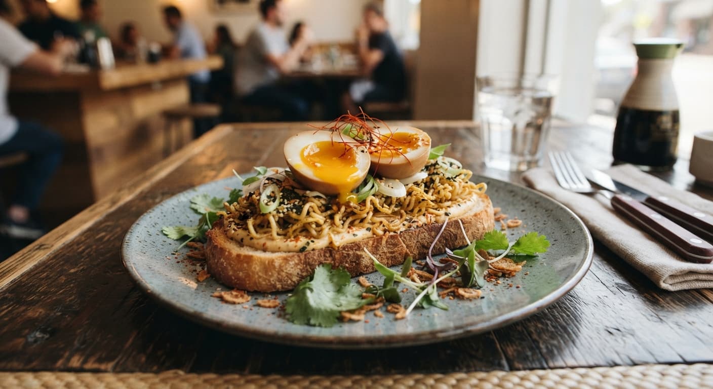 Ramen Egg Breakfast Toast