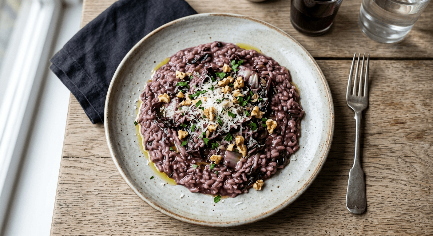 Red Wine and Radicchio Risotto