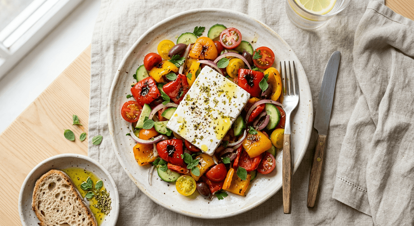 Roasted Pepper Horiatiki