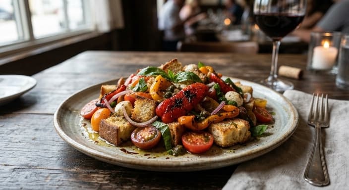 Roasted Red Pepper Panzanella