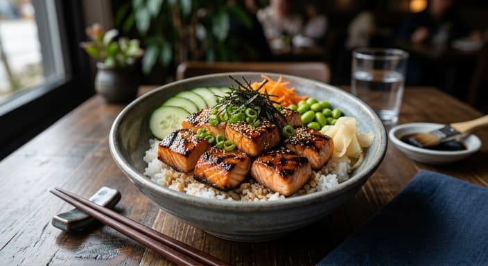 Salmon Teriyaki Rice Bowl