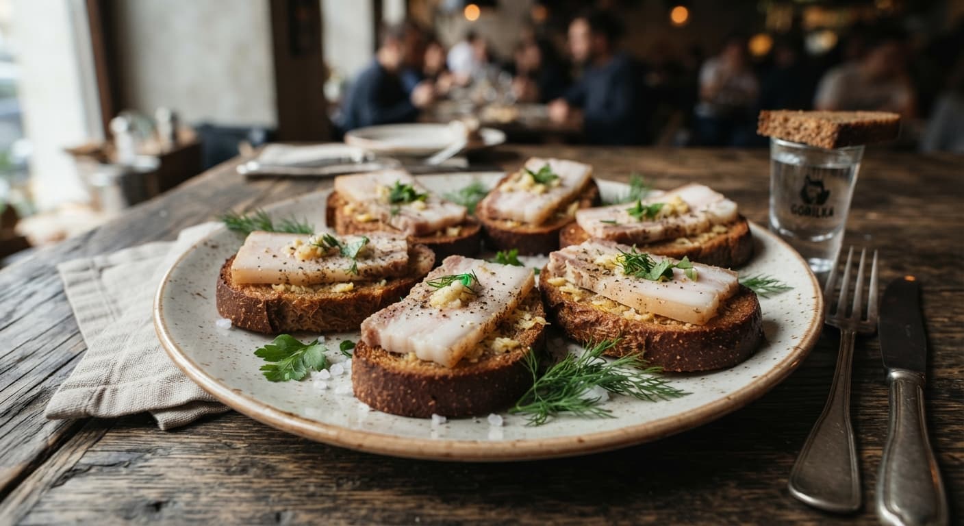 Salo Toasts with Garlic