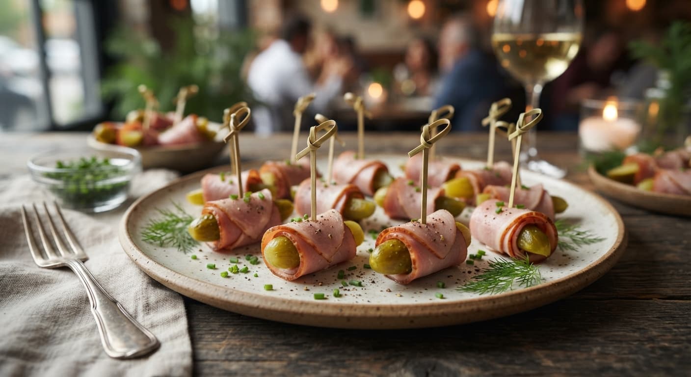 Savory Ham and Pickle Bites