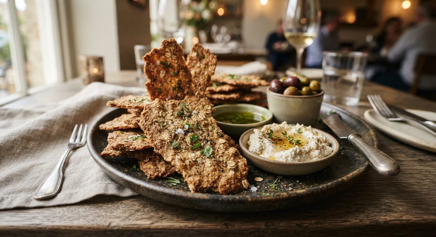 Savory Oat & Herb Crackers