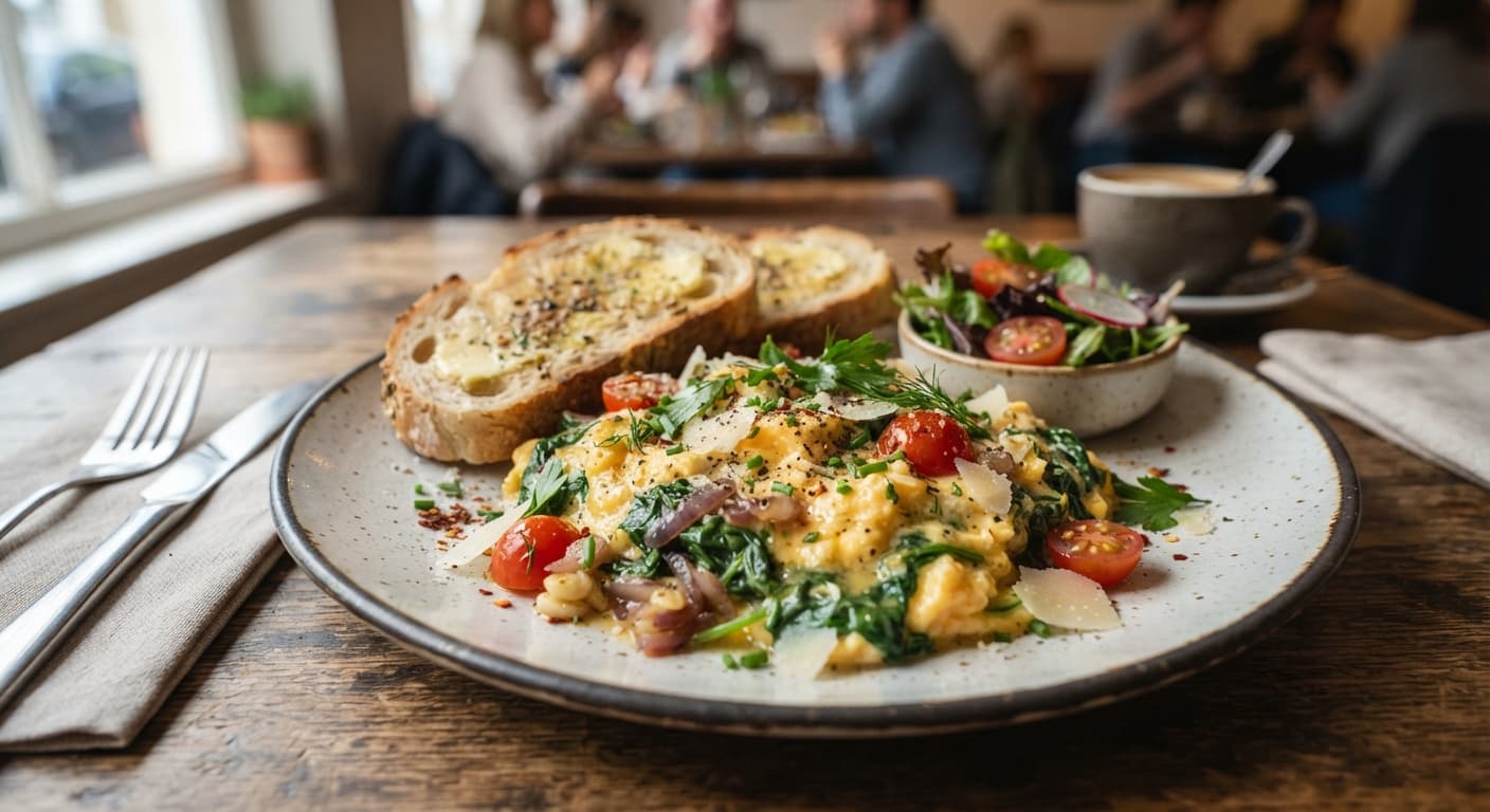 Savory Spinach Scrambled Eggs