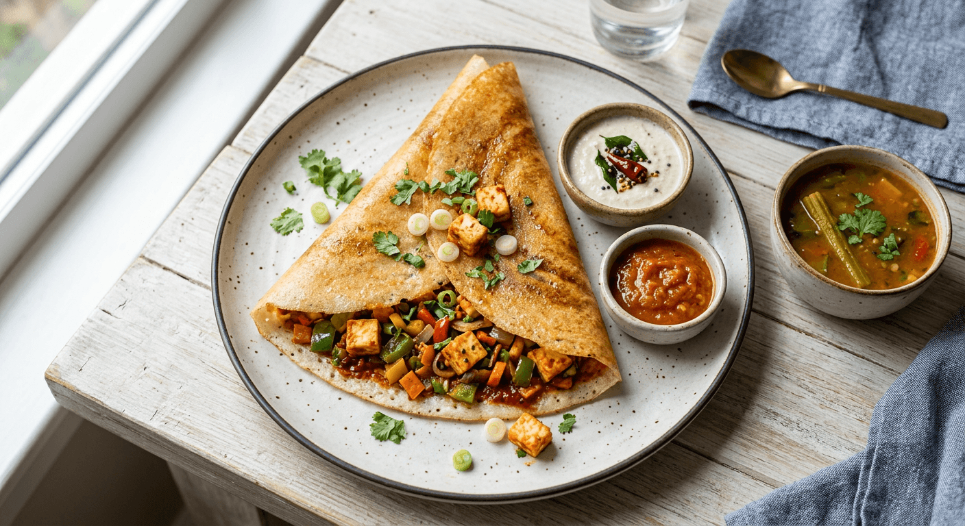 Schezwan Paneer Dosa