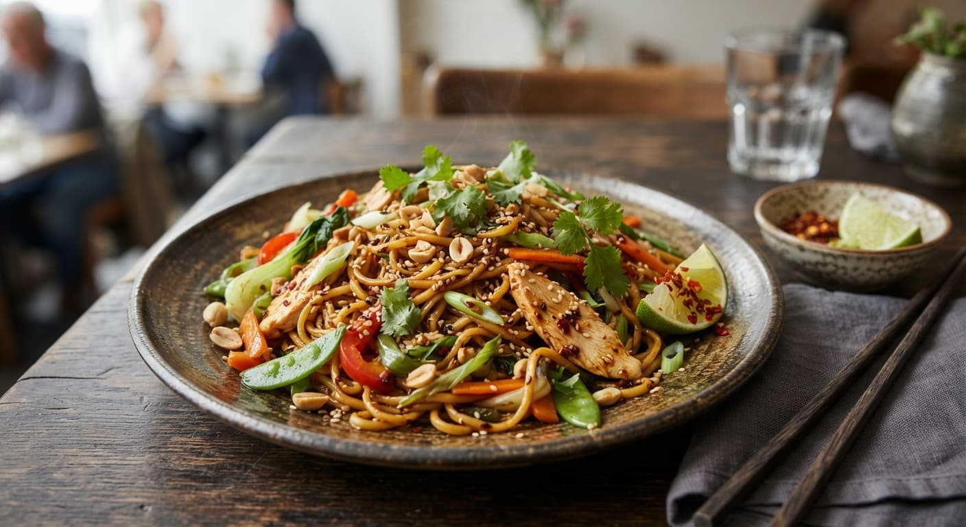 Sesame Garlic Thai Noodles