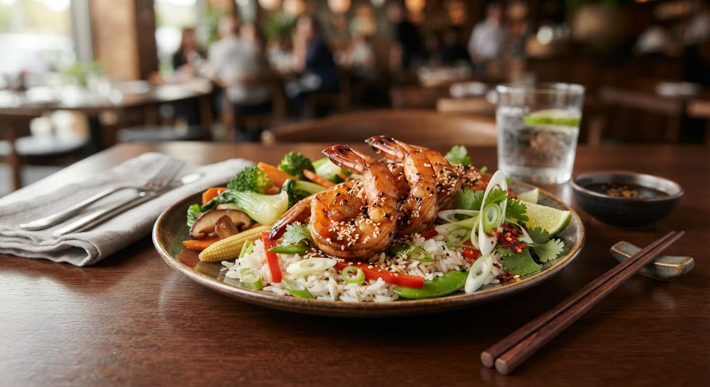 Sesame‑Ginger Shrimp