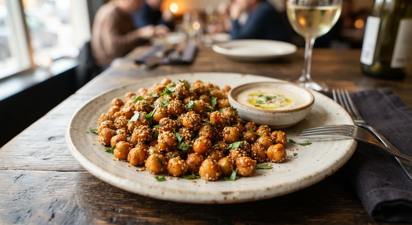 Sesame Roasted Chickpeas