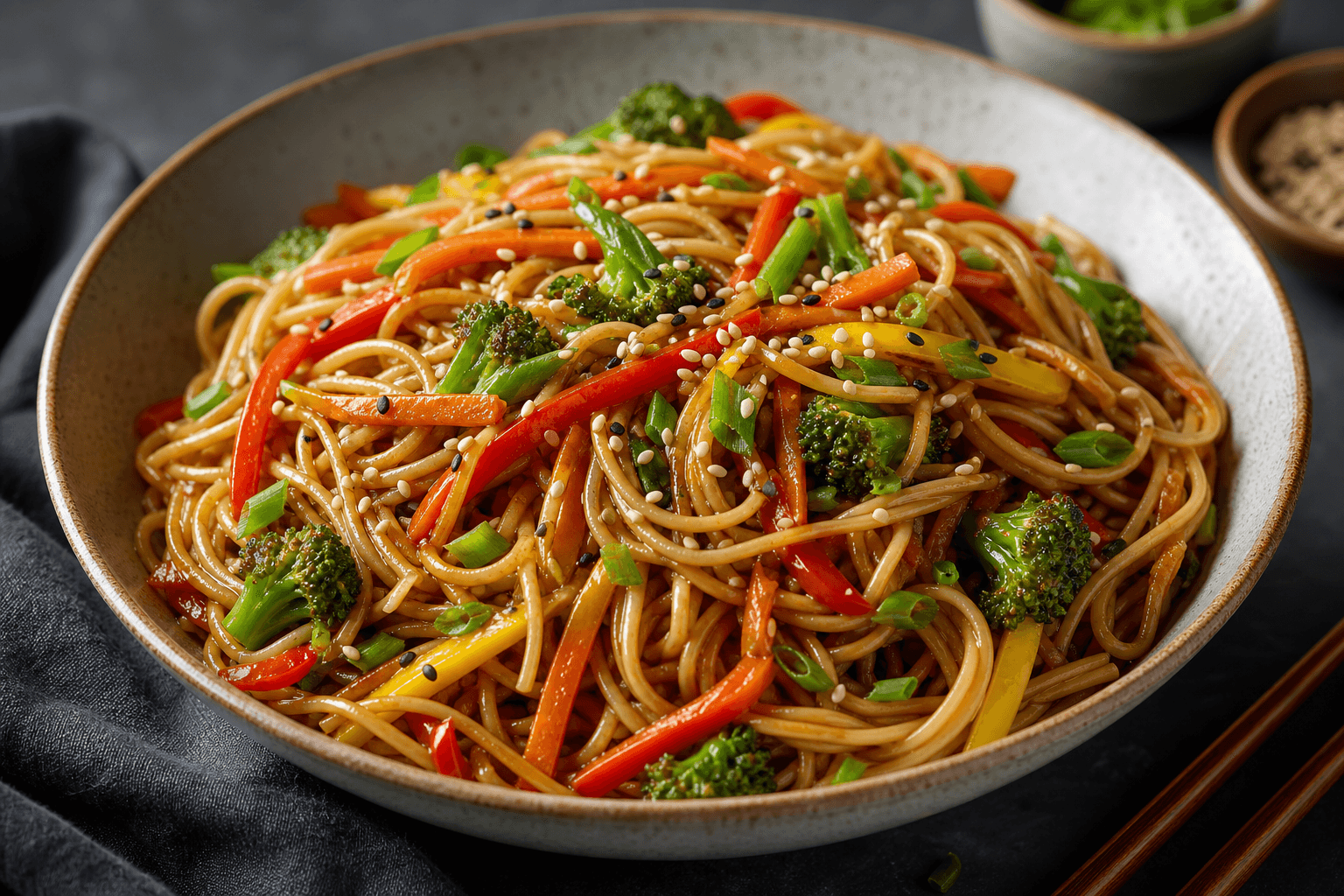 Sesame Soy Noodles with Veg