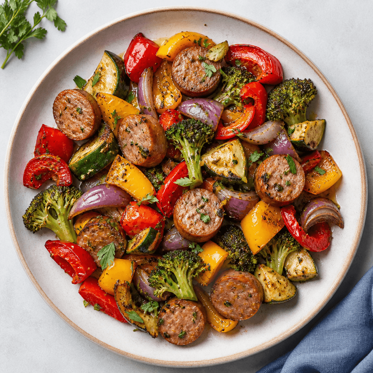 Sheet-Pan Sausage and Veggies