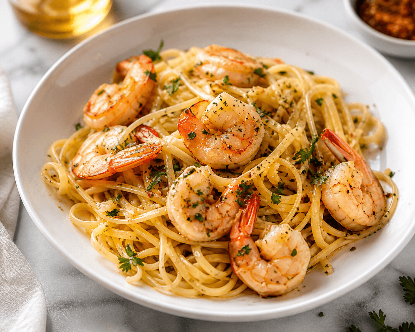 Shrimp Scampi Linguine