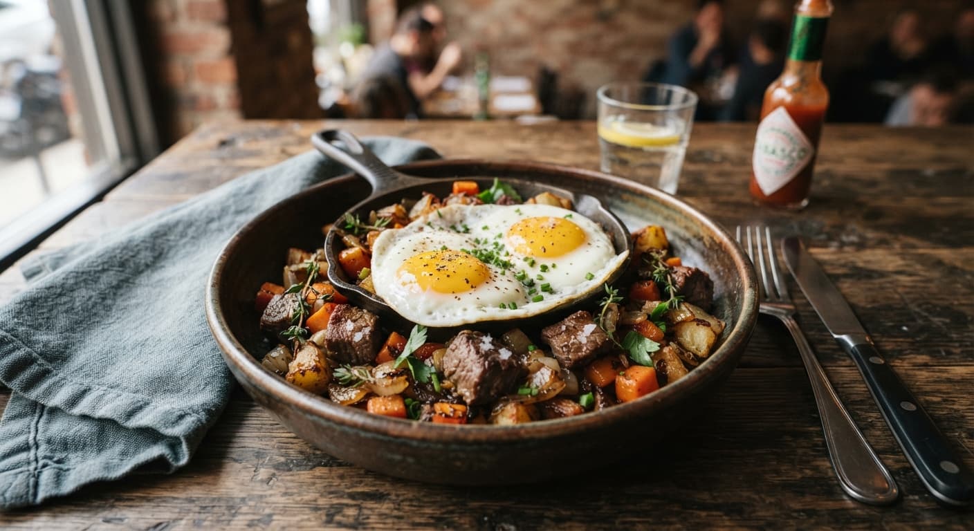 Skillet Beef and Carrot Hash