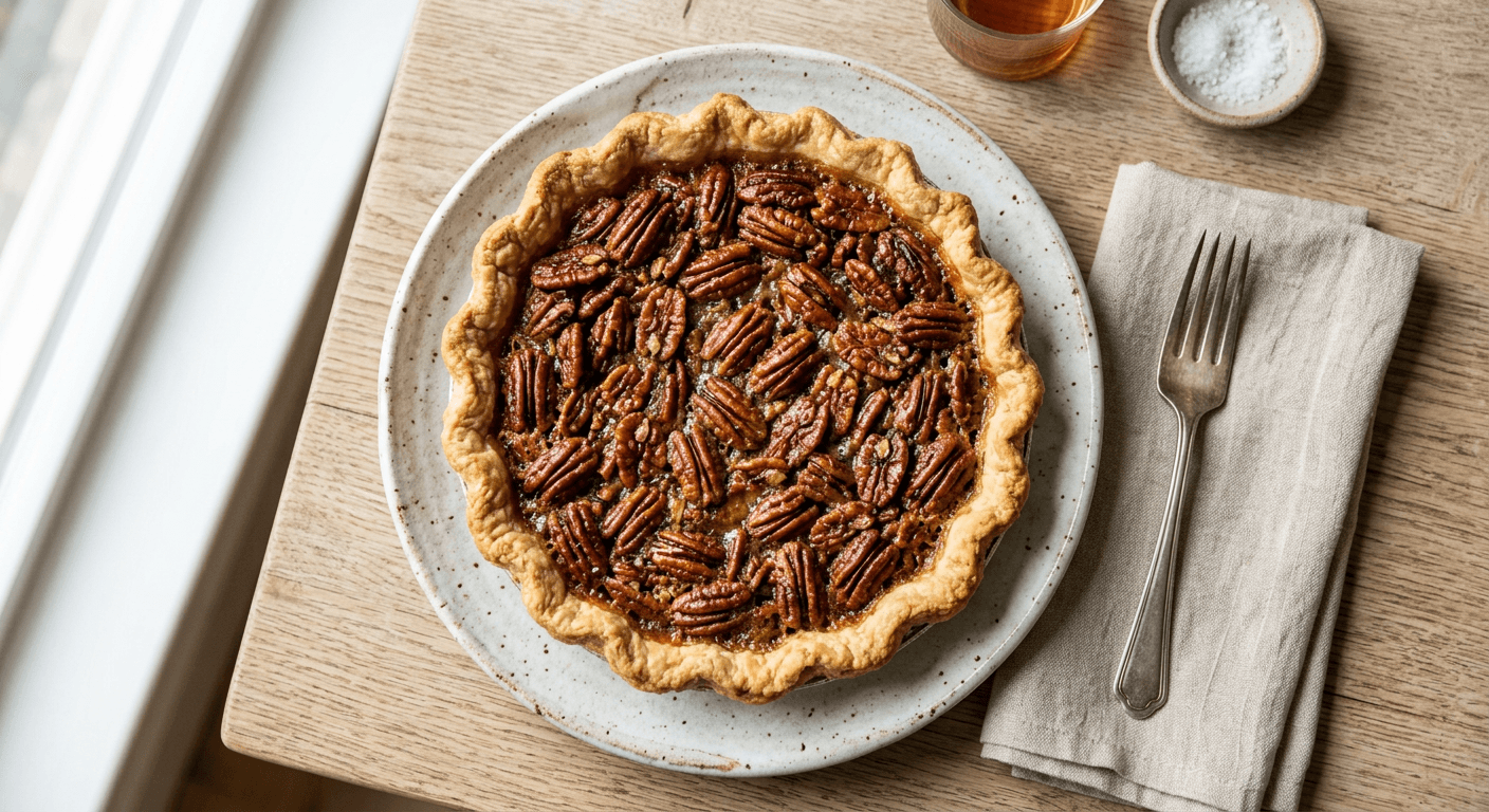 Smoked Bourbon Pecan Pie