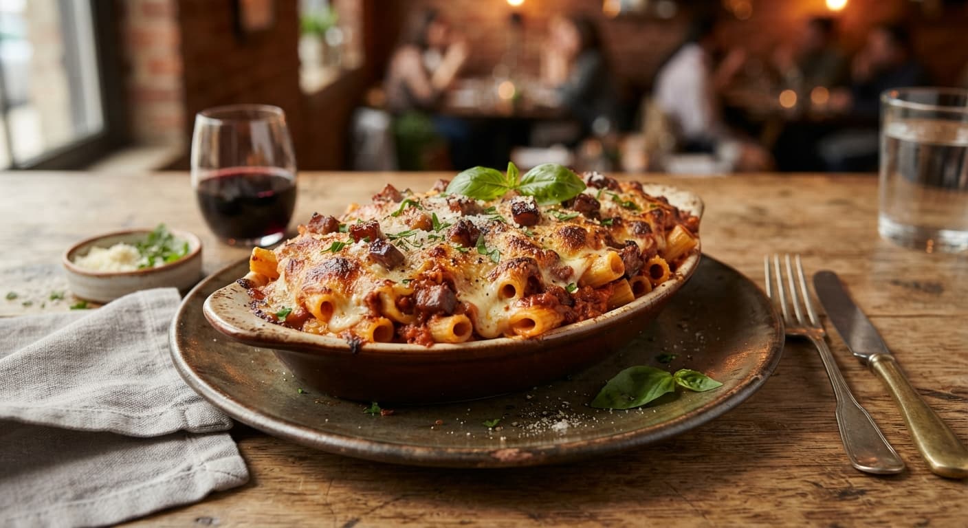 Smoked Brisket Baked Ziti