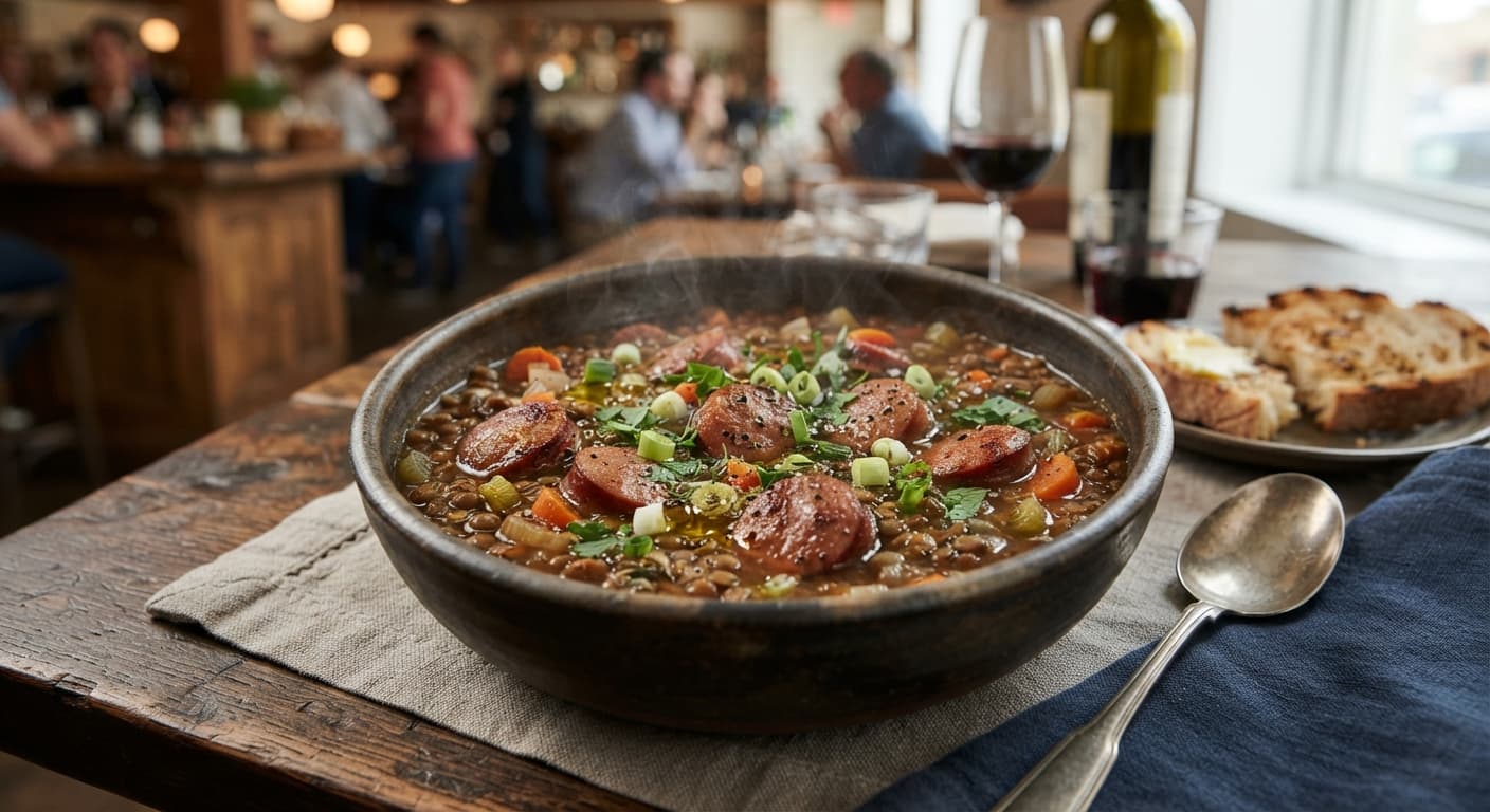 Smoky Lentil and Andouille Stew