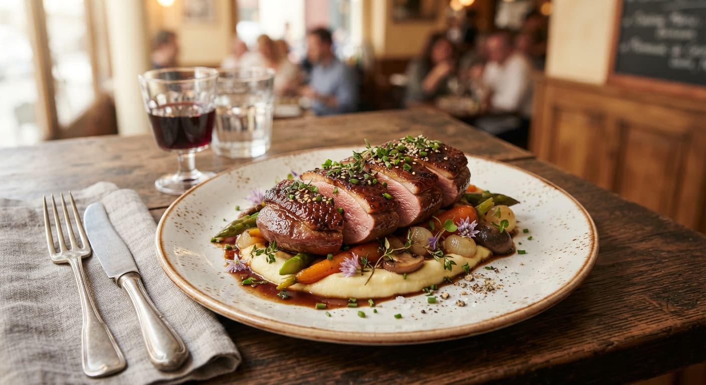 Soy‑Glazed Duck à la Parisienne