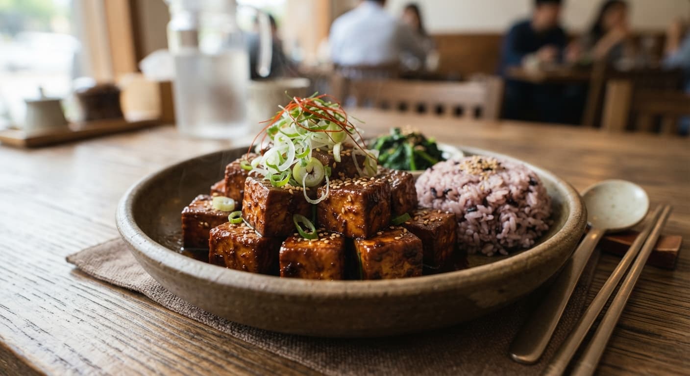 Soy‑Glazed Tofu (Dubu Jangjorim)