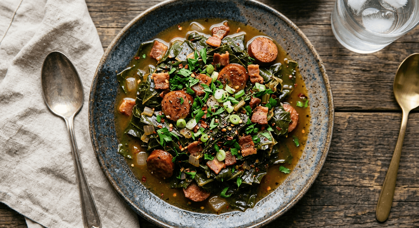 Spicy Bayou Collard Greens