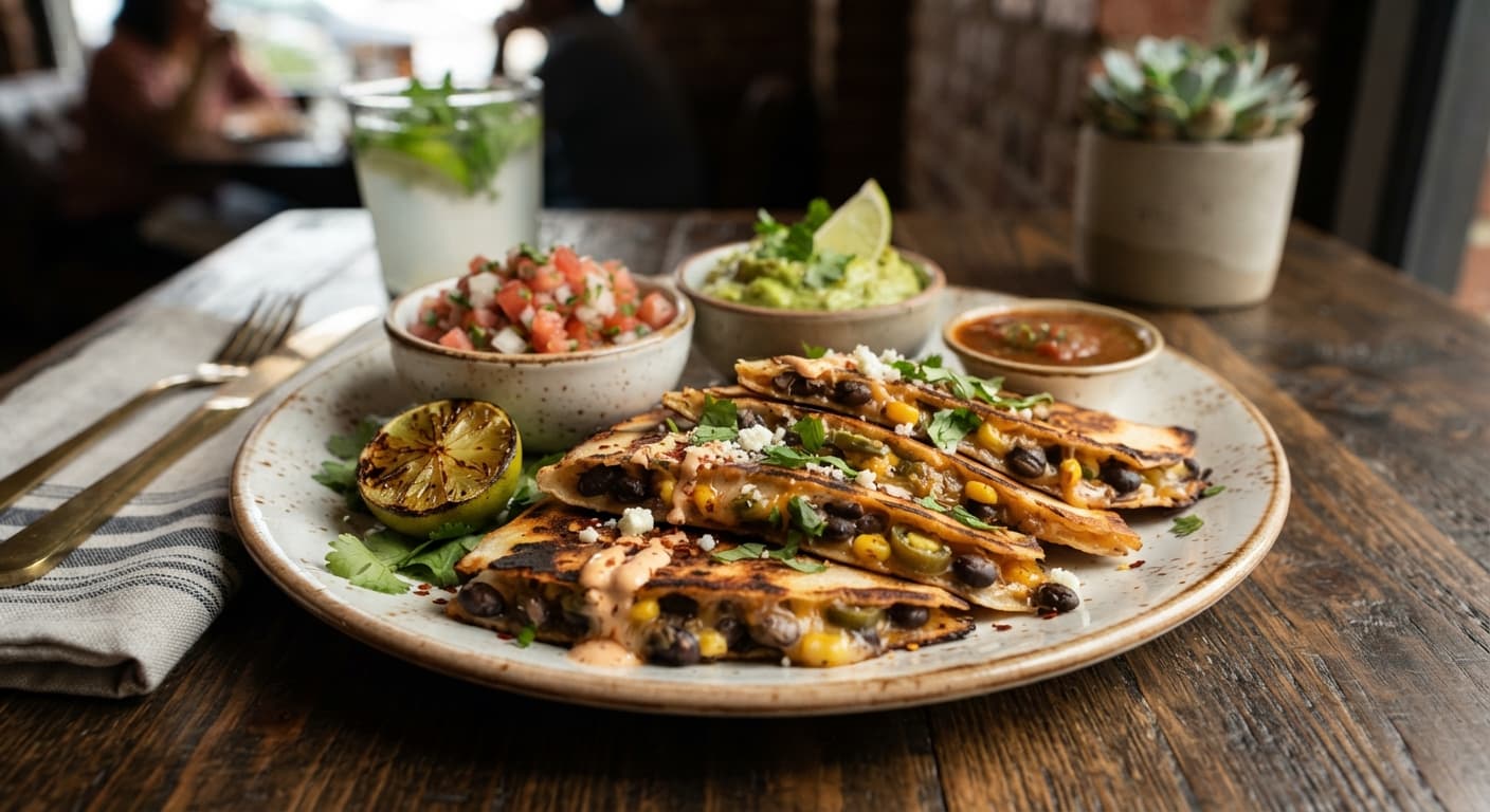 Spicy Black Bean Quesadillas